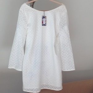 🍃🌹Heyton - Pure White 'Eyelet Lace' Dress